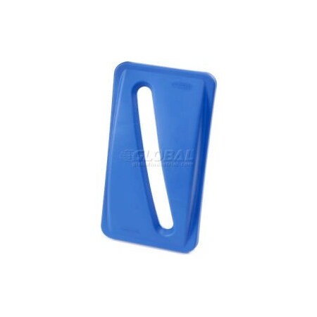 Rubbermaid Commercial Paper Recycling Lid for Rubbermaid Recycling Container, Blue - Pkg Qty 4 FG270388BLUE